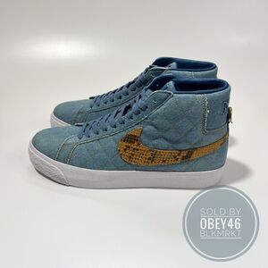 Nike Zoom Blazer Mid QS SB x Supreme Denim DX8421-400 Mens Size 9